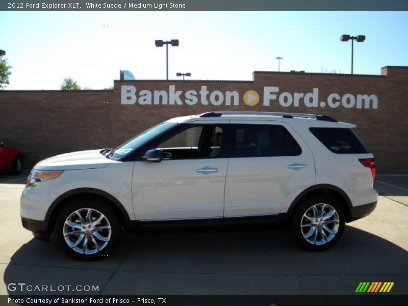 White Suede / Medium Light Stone 2012 Ford Explorer XLT