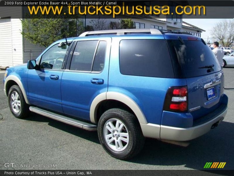 Sport Blue Metallic / Camel 2009 Ford Explorer Eddie Bauer 4x4