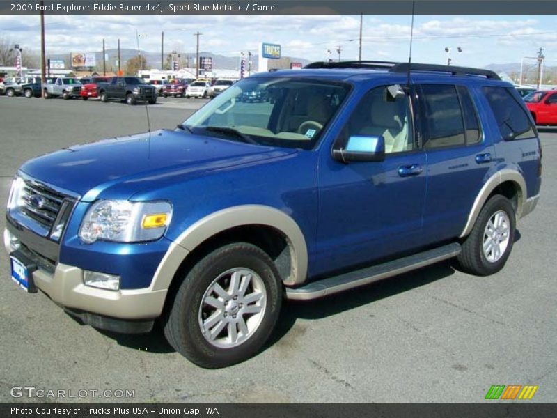 Sport Blue Metallic / Camel 2009 Ford Explorer Eddie Bauer 4x4
