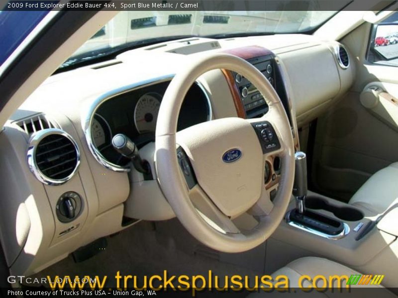 Sport Blue Metallic / Camel 2009 Ford Explorer Eddie Bauer 4x4