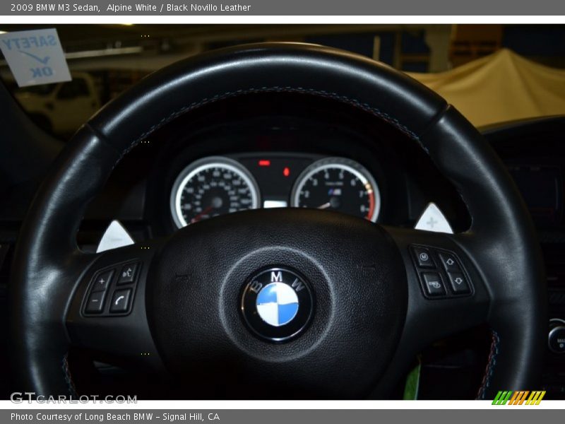 Alpine White / Black Novillo Leather 2009 BMW M3 Sedan