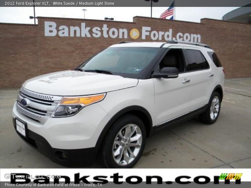 White Suede / Medium Light Stone 2012 Ford Explorer XLT