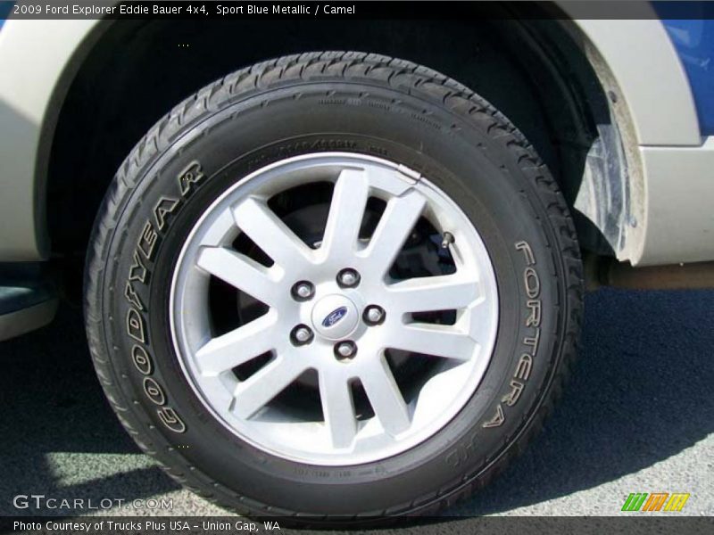 Sport Blue Metallic / Camel 2009 Ford Explorer Eddie Bauer 4x4