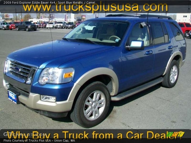 Sport Blue Metallic / Camel 2009 Ford Explorer Eddie Bauer 4x4