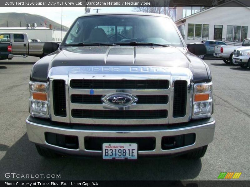 Dark Stone Metallic / Medium Stone 2008 Ford F250 Super Duty XLT Crew Cab