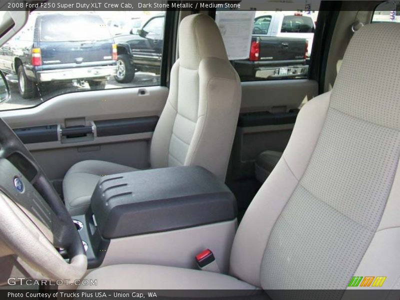 Dark Stone Metallic / Medium Stone 2008 Ford F250 Super Duty XLT Crew Cab