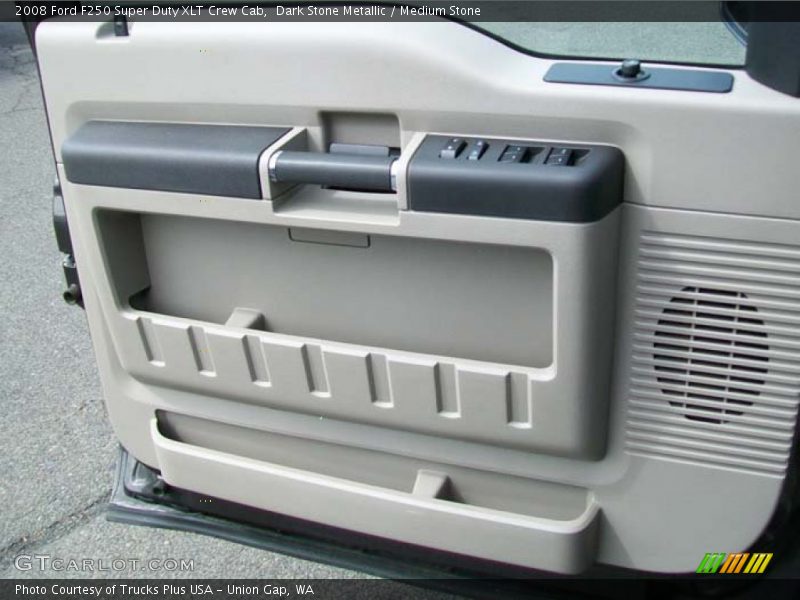 Dark Stone Metallic / Medium Stone 2008 Ford F250 Super Duty XLT Crew Cab