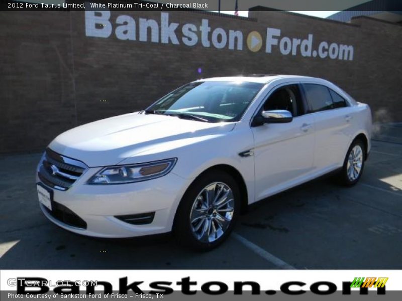 White Platinum Tri-Coat / Charcoal Black 2012 Ford Taurus Limited