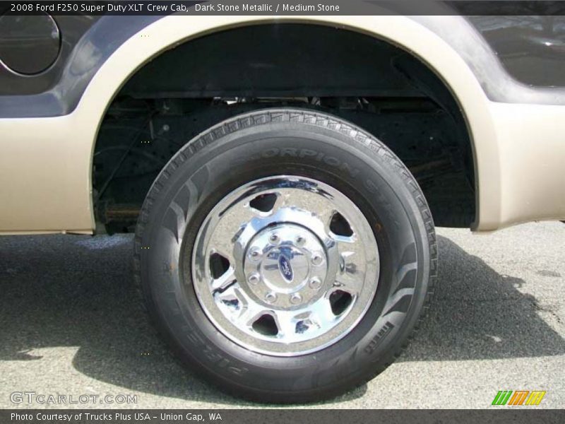 Dark Stone Metallic / Medium Stone 2008 Ford F250 Super Duty XLT Crew Cab