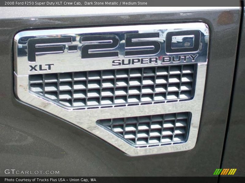 Dark Stone Metallic / Medium Stone 2008 Ford F250 Super Duty XLT Crew Cab