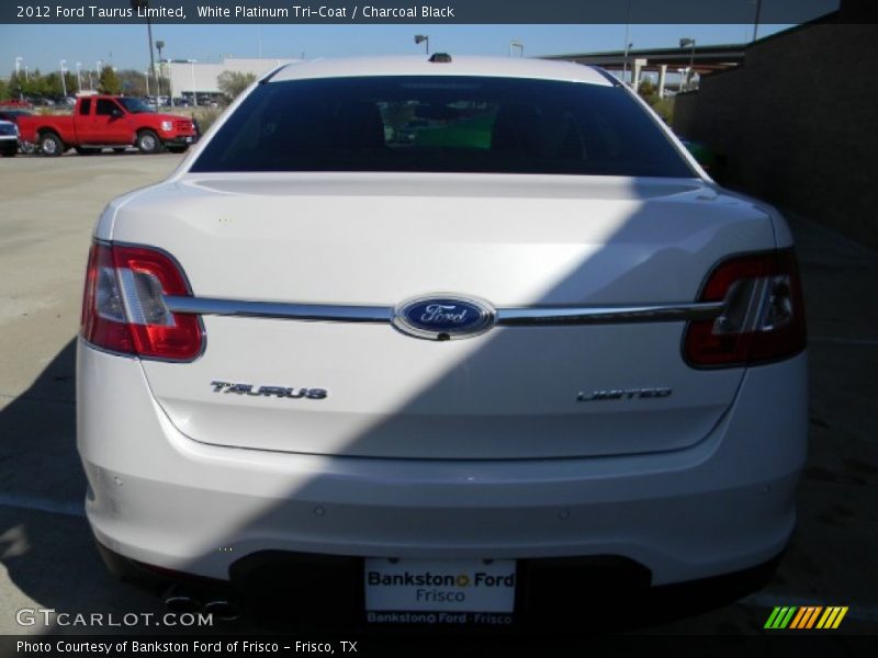 White Platinum Tri-Coat / Charcoal Black 2012 Ford Taurus Limited