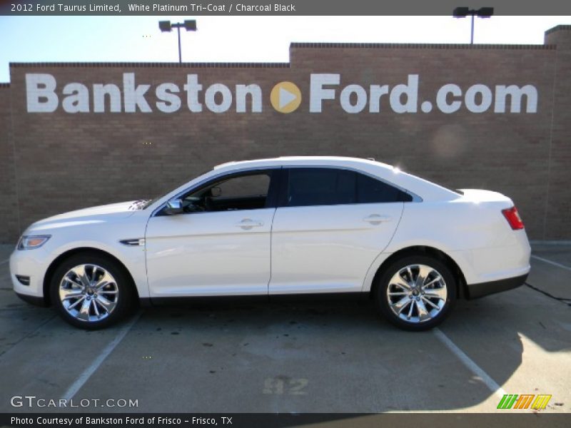 White Platinum Tri-Coat / Charcoal Black 2012 Ford Taurus Limited