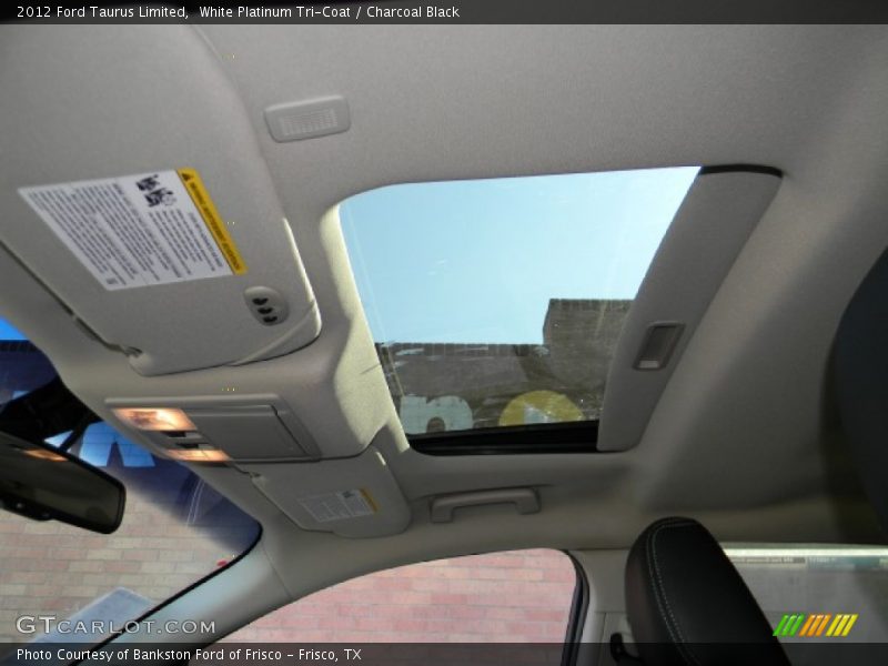White Platinum Tri-Coat / Charcoal Black 2012 Ford Taurus Limited