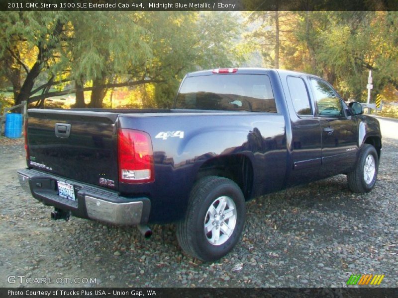 Midnight Blue Metallic / Ebony 2011 GMC Sierra 1500 SLE Extended Cab 4x4