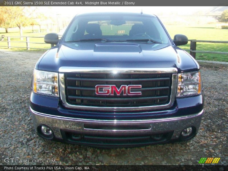 Midnight Blue Metallic / Ebony 2011 GMC Sierra 1500 SLE Extended Cab 4x4