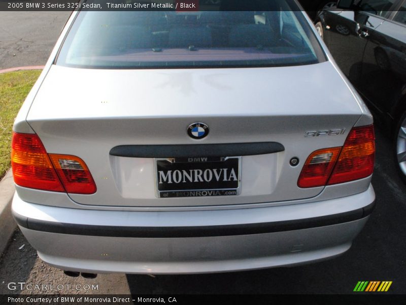 Titanium Silver Metallic / Black 2005 BMW 3 Series 325i Sedan