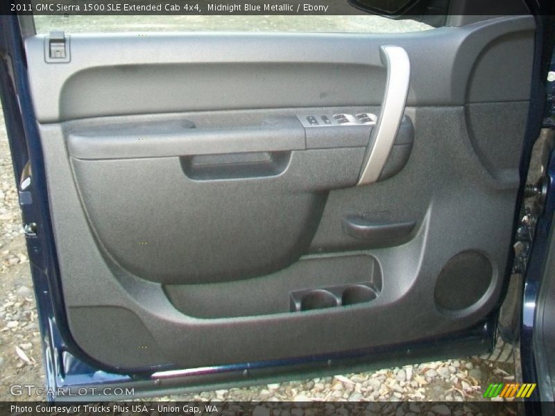 Midnight Blue Metallic / Ebony 2011 GMC Sierra 1500 SLE Extended Cab 4x4