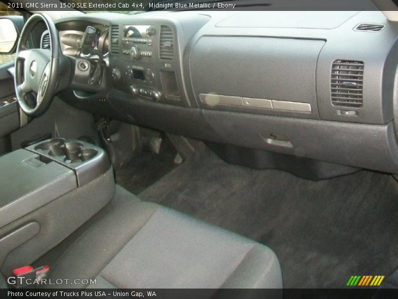 Midnight Blue Metallic / Ebony 2011 GMC Sierra 1500 SLE Extended Cab 4x4