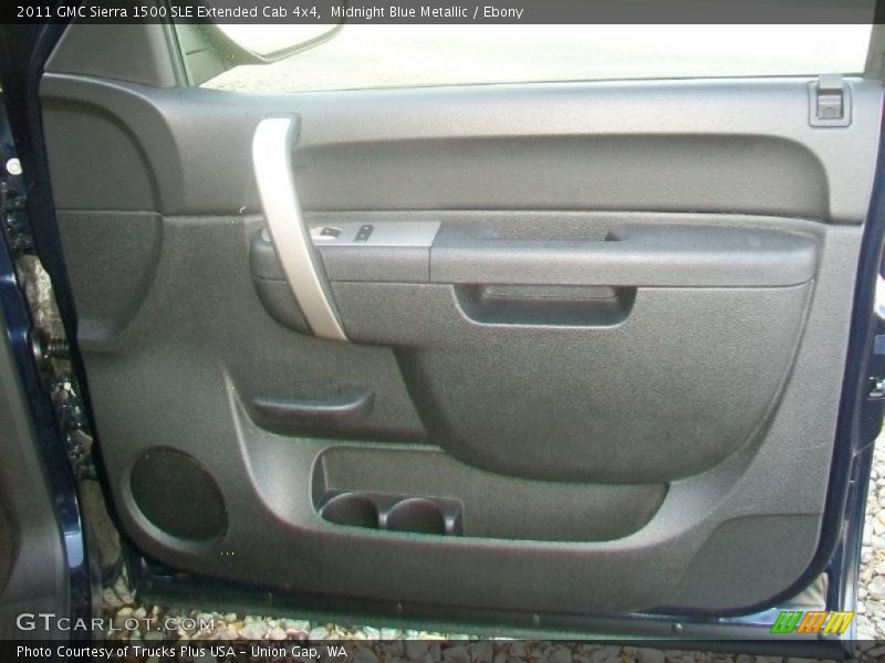 Midnight Blue Metallic / Ebony 2011 GMC Sierra 1500 SLE Extended Cab 4x4