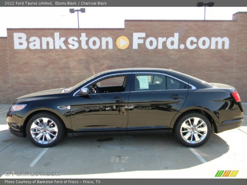 Ebony Black / Charcoal Black 2012 Ford Taurus Limited