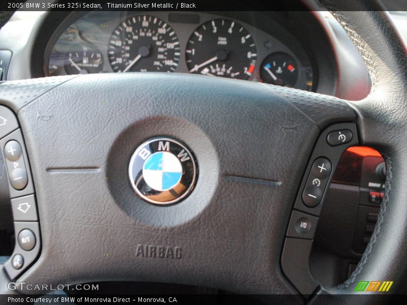 Titanium Silver Metallic / Black 2005 BMW 3 Series 325i Sedan