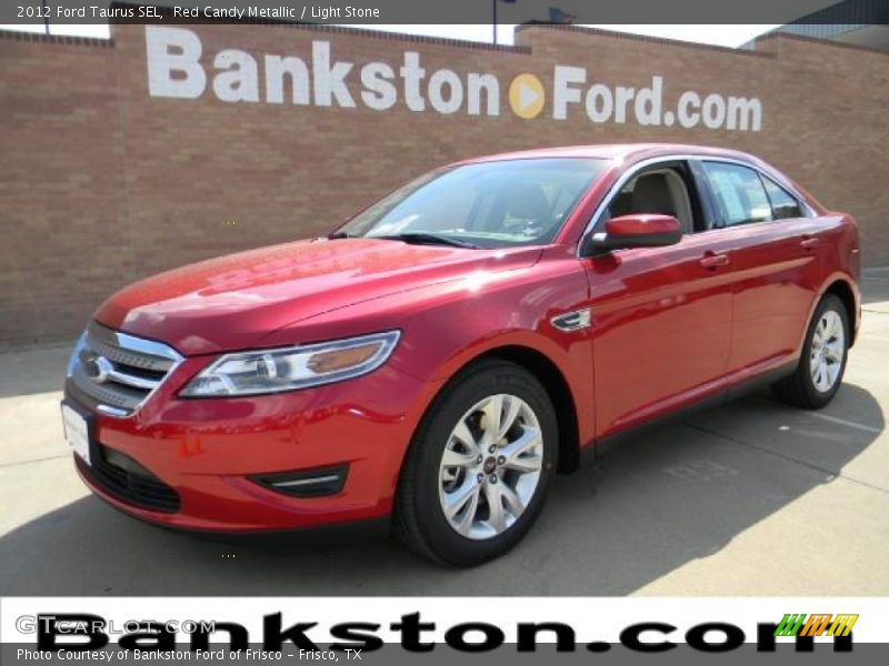 Red Candy Metallic / Light Stone 2012 Ford Taurus SEL