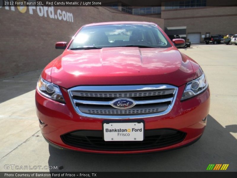Red Candy Metallic / Light Stone 2012 Ford Taurus SEL