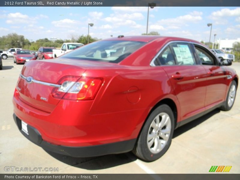 Red Candy Metallic / Light Stone 2012 Ford Taurus SEL