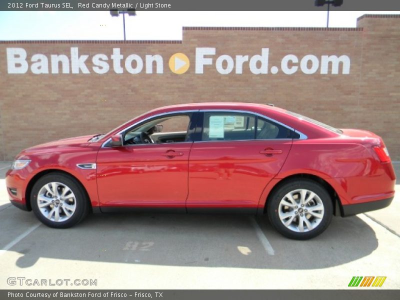 Red Candy Metallic / Light Stone 2012 Ford Taurus SEL