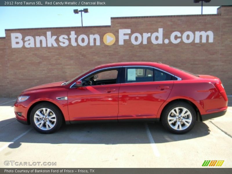 Red Candy Metallic / Charcoal Black 2012 Ford Taurus SEL