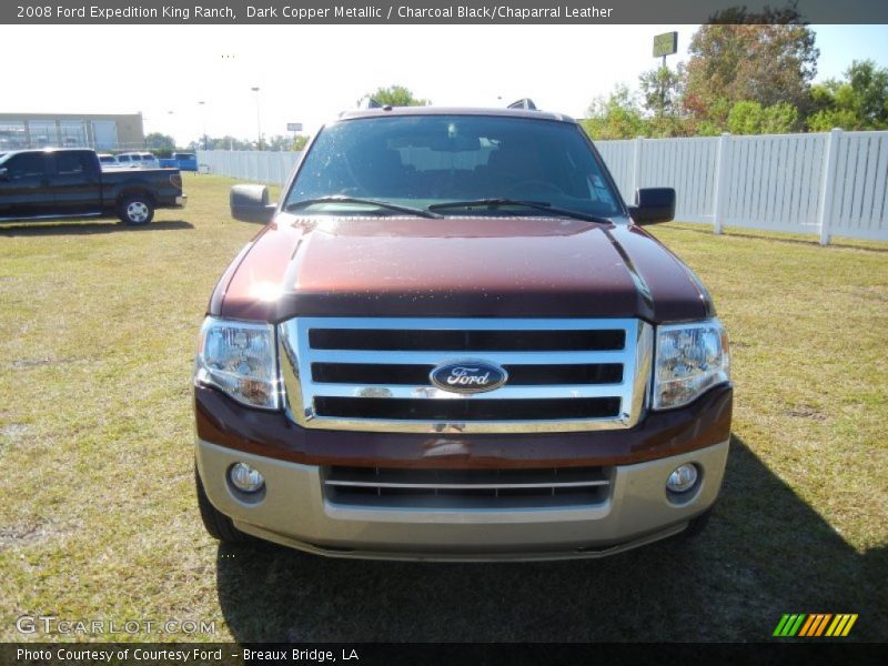Dark Copper Metallic / Charcoal Black/Chaparral Leather 2008 Ford Expedition King Ranch