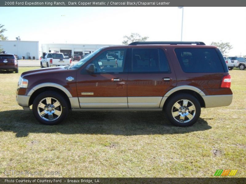 Dark Copper Metallic / Charcoal Black/Chaparral Leather 2008 Ford Expedition King Ranch
