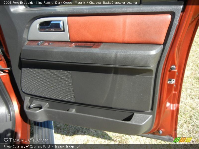 Dark Copper Metallic / Charcoal Black/Chaparral Leather 2008 Ford Expedition King Ranch
