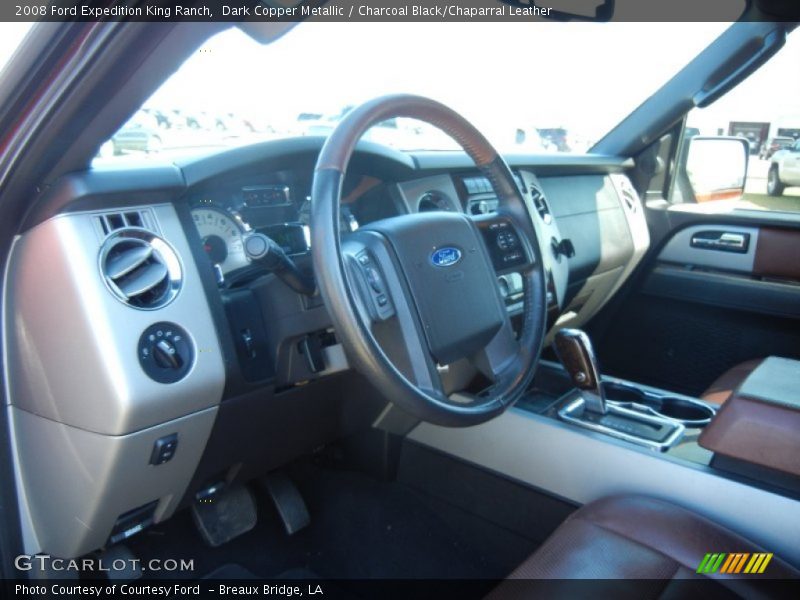 Dark Copper Metallic / Charcoal Black/Chaparral Leather 2008 Ford Expedition King Ranch