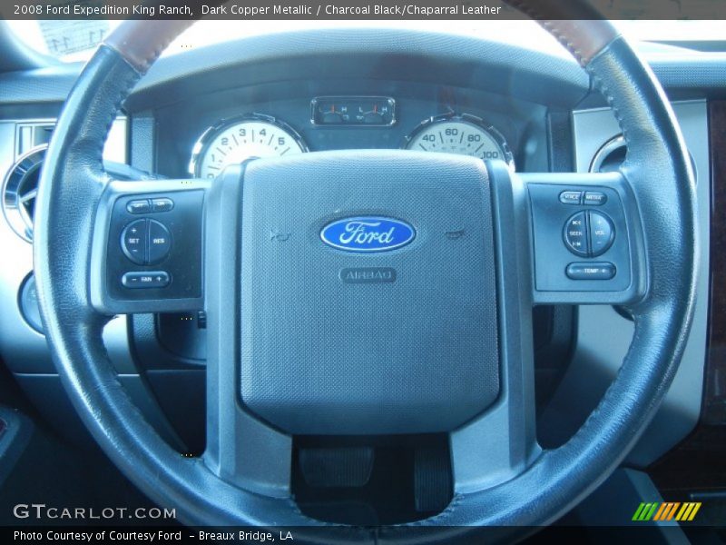 Dark Copper Metallic / Charcoal Black/Chaparral Leather 2008 Ford Expedition King Ranch