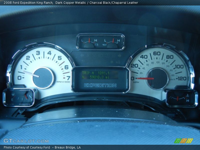 Dark Copper Metallic / Charcoal Black/Chaparral Leather 2008 Ford Expedition King Ranch