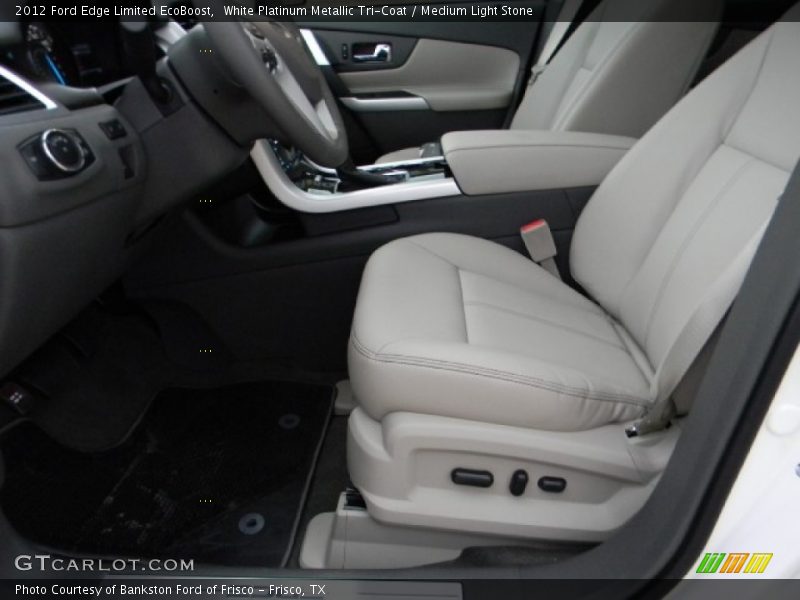 White Platinum Metallic Tri-Coat / Medium Light Stone 2012 Ford Edge Limited EcoBoost