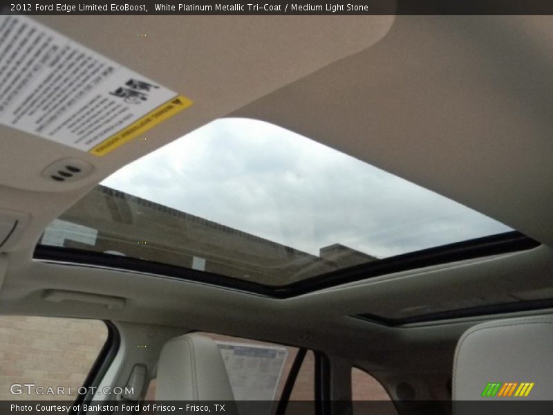 White Platinum Metallic Tri-Coat / Medium Light Stone 2012 Ford Edge Limited EcoBoost