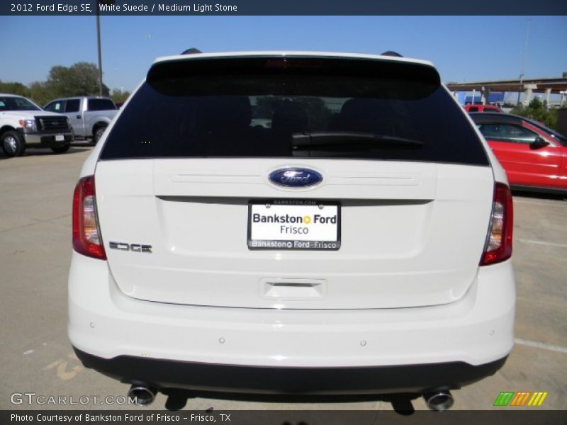 White Suede / Medium Light Stone 2012 Ford Edge SE