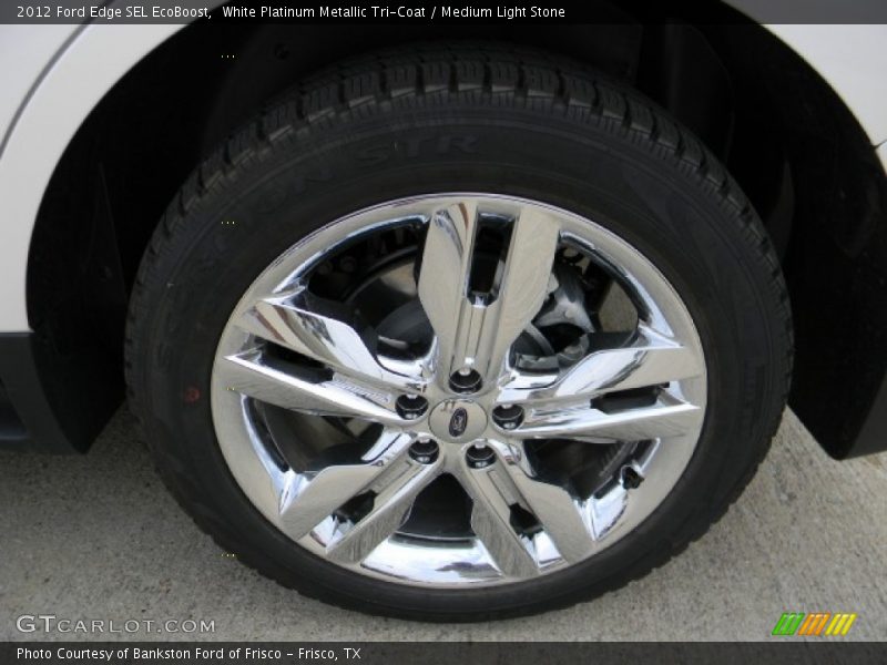 White Platinum Metallic Tri-Coat / Medium Light Stone 2012 Ford Edge SEL EcoBoost