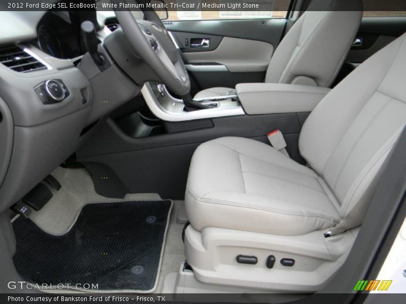 White Platinum Metallic Tri-Coat / Medium Light Stone 2012 Ford Edge SEL EcoBoost