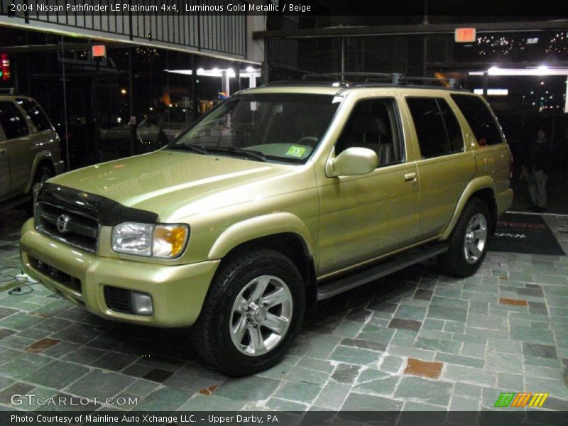 Luminous Gold Metallic / Beige 2004 Nissan Pathfinder LE Platinum 4x4