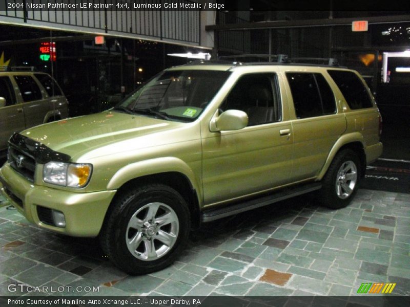 Luminous Gold Metallic / Beige 2004 Nissan Pathfinder LE Platinum 4x4