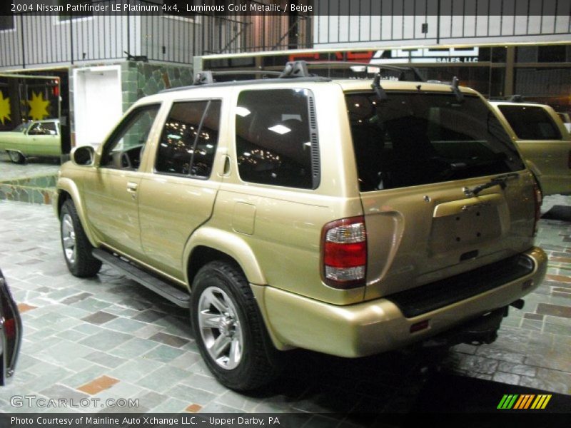 Luminous Gold Metallic / Beige 2004 Nissan Pathfinder LE Platinum 4x4