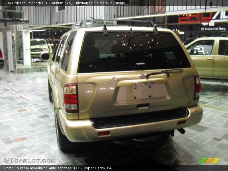 Luminous Gold Metallic / Beige 2004 Nissan Pathfinder LE Platinum 4x4