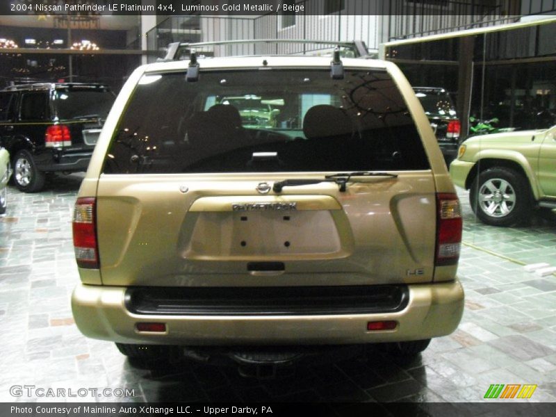Luminous Gold Metallic / Beige 2004 Nissan Pathfinder LE Platinum 4x4