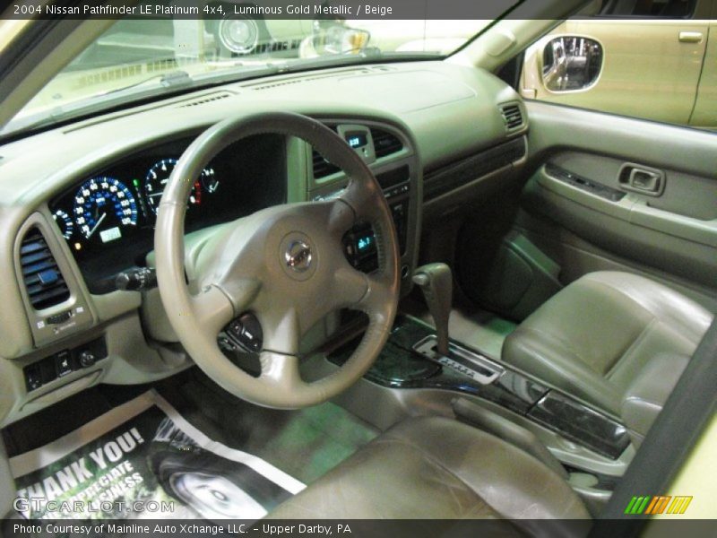 Luminous Gold Metallic / Beige 2004 Nissan Pathfinder LE Platinum 4x4