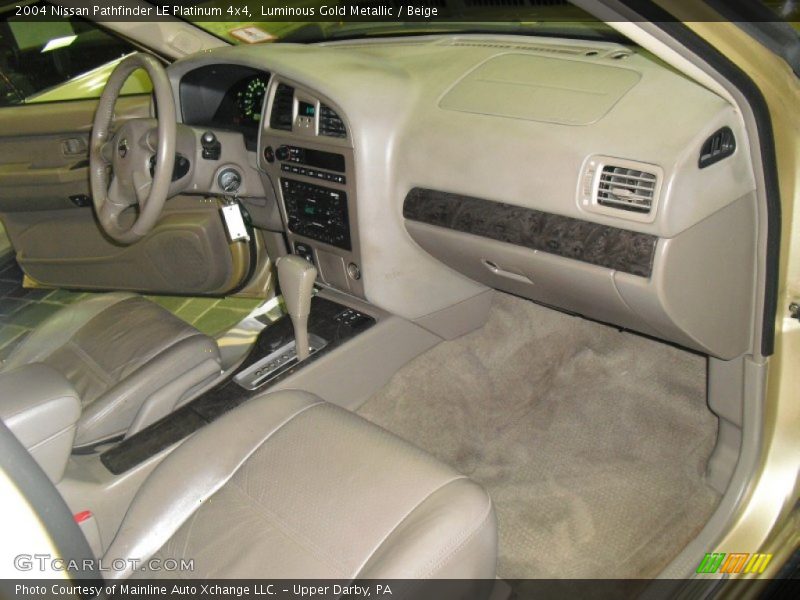 Luminous Gold Metallic / Beige 2004 Nissan Pathfinder LE Platinum 4x4