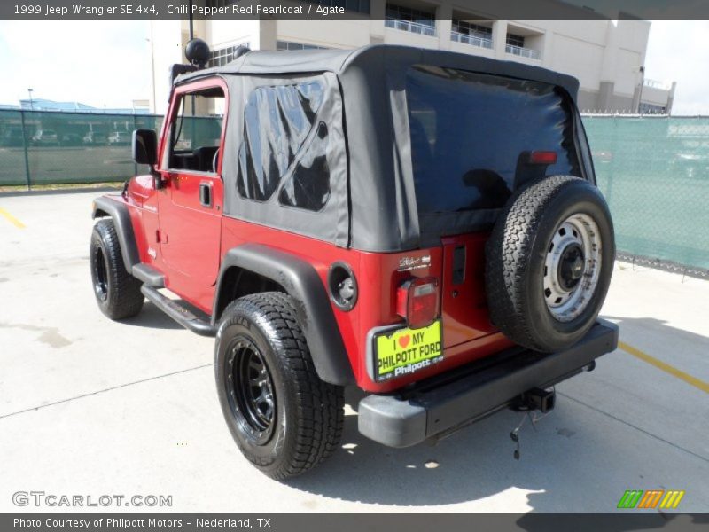 Chili Pepper Red Pearlcoat / Agate 1999 Jeep Wrangler SE 4x4