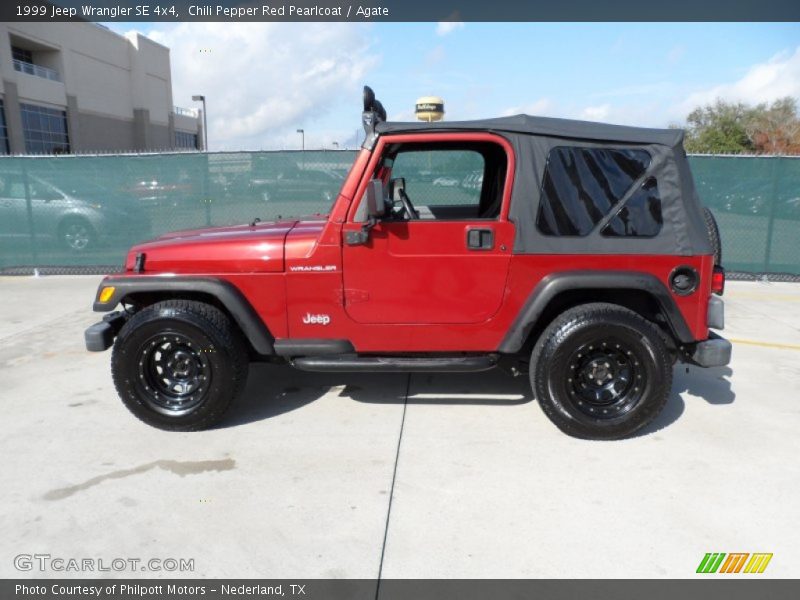 Chili Pepper Red Pearlcoat / Agate 1999 Jeep Wrangler SE 4x4
